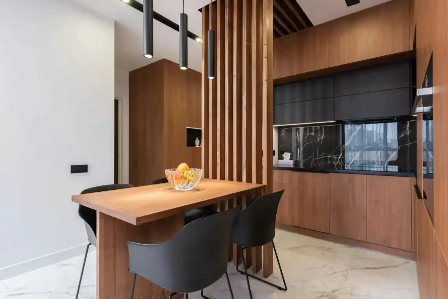 Wooden Breakfast Bar Overhangs